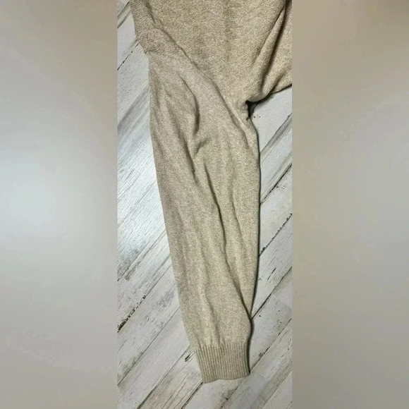 Joseph Abboud Joe Sweater Shirt Men XL Beige Quarter Neck Zip Classic Cotton - Picture 9 of 13